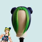 JoJo's Bizarre Adventure - Jolyne Cujoh cosplay paróka, zöld-kék